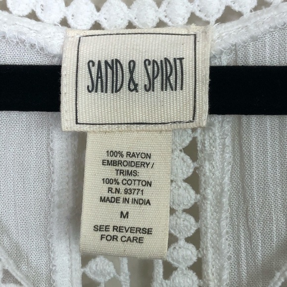 SAND & Spirit white embroidered coverup - Picture 5 of 9